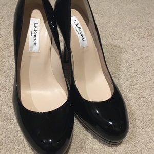 LK Bennett Black shiny heels NEW size 7